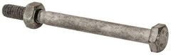 Value Collection - 1/4-20 Thread, 3" Length Under Head, Steel Hex Head Bolt - Hot Dipped Galvanized Coated, 7/16" Hex, UNC Thread, ANSI/ASME B18.2.2 & ASME B18.2.1, Grade 2 - All Tool & Supply