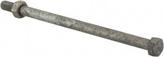 Value Collection - 5/16-18 Thread, 6" Length Under Head, Steel Hex Head Bolt - Hot Dipped Galvanized Coated, 1/2" Hex, UNC Thread, ANSI/ASME B18.2.2 & ASME B18.2.1, Grade 2 - All Tool & Supply