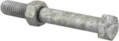 Value Collection - 3/8-16 Thread, 3" Length Under Head, Steel Hex Head Bolt - Hot Dipped Galvanized Coated, 9/16" Hex, UNC Thread, ANSI/ASME B18.2.2 & ASME B18.2.1, Grade 2 - All Tool & Supply