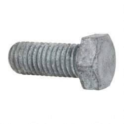 Value Collection - 1/2-13 Thread, 1-1/4" Length Under Head, Steel Hex Head Bolt - Hot Dipped Galvanized Coated, 3/4" Hex, UNC Thread, ANSI/ASME B18.2.2 & ASME B18.2.1, Grade 2 - All Tool & Supply