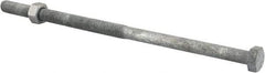 Value Collection - 1/2-13 Thread, 11" Length Under Head, Steel Hex Head Bolt - Hot Dipped Galvanized Coated, 3/4" Hex, UNC Thread, ANSI/ASME B18.2.2 & ASME B18.2.1, Grade 2 - All Tool & Supply