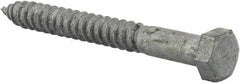 Value Collection - 1/2" Screw, 4-1/2" Length Under Head, Steel, Hex Head Lag Screw - Hot Dipped Galvanized, AISI 1006, ASME B18.2.1 Fastner, Grade 1006-1022 - All Tool & Supply