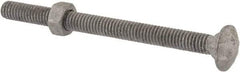 Value Collection - 5/16-18 UNC 4" Length Under Head, Standard Square Neck, Carriage Bolt - 1006-1050 Steel, Galvanized Zinc-Plated Finish - All Tool & Supply