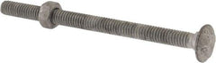 Value Collection - 5/16-18 UNC 4-1/2" Length Under Head, Standard Square Neck, Carriage Bolt - 1006-1050 Steel, Galvanized Zinc-Plated Finish - All Tool & Supply