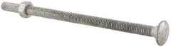 Value Collection - 5/16-18 UNC 6" Length Under Head, Standard Square Neck, Carriage Bolt - 1006-1050 Steel, Galvanized Zinc-Plated Finish - All Tool & Supply