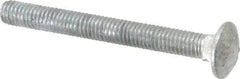 Value Collection - 3/8-16 UNC 3-1/2" Length Under Head, Standard Square Neck, Carriage Bolt - 1006-1050 Steel, Galvanized Zinc-Plated Finish - All Tool & Supply