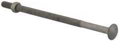 Value Collection - 3/8-16 UNC 8" Length Under Head, Standard Square Neck, Carriage Bolt - 1006-1050 Steel, Galvanized Zinc-Plated Finish - All Tool & Supply