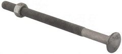 Value Collection - 1/2-13 UNC 8" Length Under Head, Standard Square Neck, Carriage Bolt - 1006-1050 Steel, Galvanized Zinc-Plated Finish - All Tool & Supply