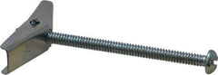 Value Collection - 3/16" Screw, 3/16" Diam, 3" Long, Toggle Bolt Drywall & Hollow Wall Anchor - 3/16" Drill, Zinc Plated, Steel, Use in Concrete, & Masonry, Hollow Tile, Plaster & Wallboard - All Tool & Supply