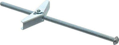 Value Collection - 3/16" Screw, 3/16" Diam, 5" Long, Toggle Bolt Drywall & Hollow Wall Anchor - 3/16" Drill, Zinc Plated, Steel, Use in Concrete, & Masonry, Hollow Tile, Plaster & Wallboard - All Tool & Supply