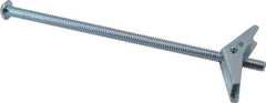 Value Collection - 1/4" Screw, 1/4" Diam, 6" Long, Toggle Bolt Drywall & Hollow Wall Anchor - 1/4" Drill, Zinc Plated, Steel, Use in Concrete, & Masonry, Hollow Tile, Plaster & Wallboard - All Tool & Supply