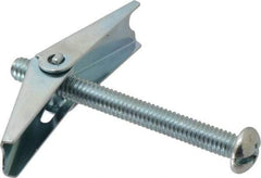 Value Collection - 5/16" Screw, 5/16" Diam, 3" Long, Toggle Bolt Drywall & Hollow Wall Anchor - 5/16" Drill, Zinc Plated, Steel, Use in Concrete, & Masonry, Hollow Tile, Plaster & Wallboard - All Tool & Supply