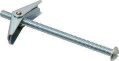 Value Collection - 5/16" Screw, 5/16" Diam, 5" Long, Toggle Bolt Drywall & Hollow Wall Anchor - 5/16" Drill, Zinc Plated, Steel, Use in Concrete, & Masonry, Hollow Tile, Plaster & Wallboard - All Tool & Supply