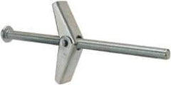 Value Collection - 5/16" Screw, 5/16" Diam, 6" Long, Toggle Bolt Drywall & Hollow Wall Anchor - 5/16" Drill, Zinc Plated, Steel, Use in Concrete, & Masonry, Hollow Tile, Plaster & Wallboard - All Tool & Supply