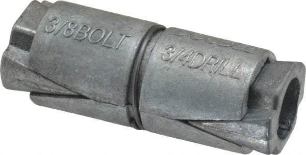 Value Collection - 3/8" Diam, 3/4" Drill, 1-1/2" OAL, Double Expansion Concrete Anchor - Zinc - All Tool & Supply