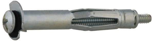 Value Collection - #6 to 32 Screw, 1/8" Diam, 3/4" Long, 1/8 to 1/4" Thick, Sleeve Drywall & Hollow Wall Anchor - 1/8" Drill, Zinc Plated, Steel, Use in Drywall - All Tool & Supply