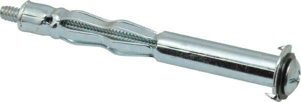 Value Collection - #10 to 24 Screw, 3/16" Diam, 2-1/8" Long, 1-1/4 to 1-3/4" Thick, Sleeve Drywall & Hollow Wall Anchor - 3/16" Drill, Zinc Plated, Steel, Use in Drywall - All Tool & Supply