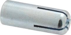 Value Collection - 1/4" Diam, 3/8" Drill, 1" OAL, Drop-In Concrete Anchor - Grade 5 Steel, Zinc-Plated Finish, 1/2" Thread Length - All Tool & Supply