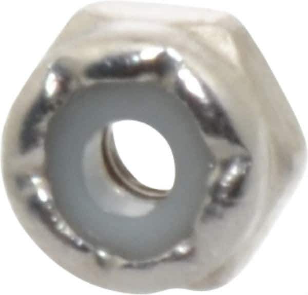 Value Collection - #4-40 UNC 18-8 Hex Lock Nut with Nylon Insert - 1/4" Width Across Flats, 5/32" High - All Tool & Supply