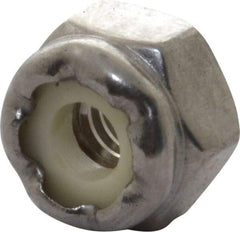 Value Collection - #8-32 UNC 18-8 Hex Lock Nut with Nylon Insert - 11/32" Width Across Flats, 15/64" High - All Tool & Supply