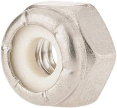 Value Collection - #10-24 UNC 18-8 Hex Lock Nut with Nylon Insert - 3/8" Width Across Flats, 1/4" High - All Tool & Supply