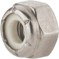 Value Collection - 1/4-20 UNC 18-8 Hex Lock Nut with Nylon Insert - 7/16" Width Across Flats, 19/64" High - All Tool & Supply