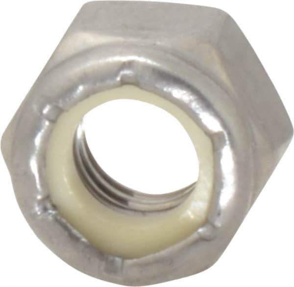 Value Collection - 5/16-18 UNC 18-8 Hex Lock Nut with Nylon Insert - 1/2" Width Across Flats, 23/64" High - All Tool & Supply