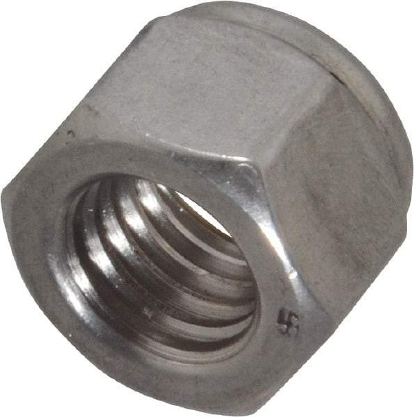 Value Collection - 5/8-11 UNC 18-8 Hex Lock Nut with Nylon Insert - 15/16" Width Across Flats, 49/64" High - All Tool & Supply