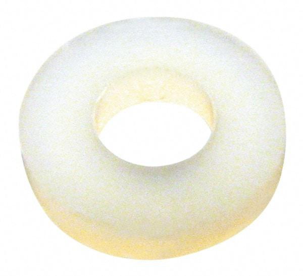 Made in USA - 3/8" Screw, Grade 6/6 Nylon Standard Flat Washer - 9.65mm ID x 5/8" OD, 2.36mm Thick - All Tool & Supply