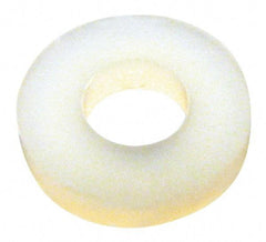 Made in USA - #10 Screw, Grade 6/6 Nylon Standard Flat Washer - 4.93mm ID x 3/8" OD, 2.36mm Thick - All Tool & Supply