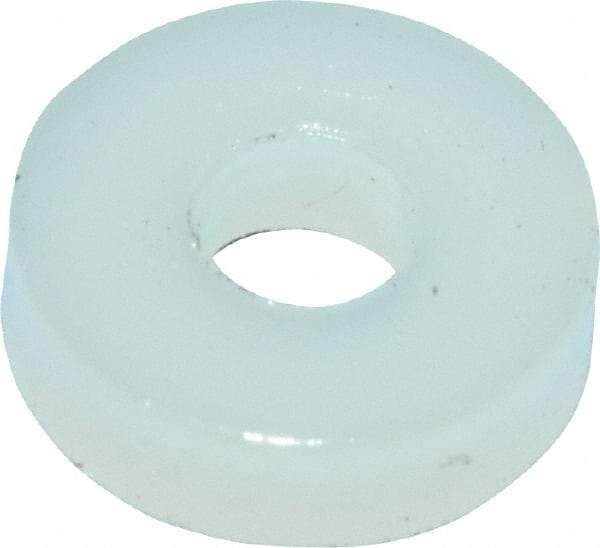 Made in USA - #2 Screw, Grade 6/6 Nylon Standard Flat Washer - 2.29mm ID x 1/4" OD, 1.57mm Thick - All Tool & Supply