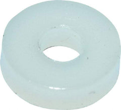 Made in USA - #2 Screw, Grade 6/6 Nylon Standard Flat Washer - 2.29mm ID x 1/4" OD, 1.57mm Thick - All Tool & Supply