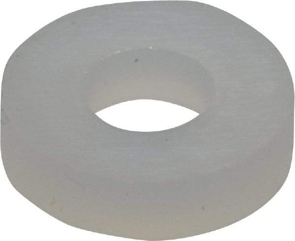 Made in USA - #4 Screw, Grade 6/6 Nylon Standard Flat Washer - 2.92mm ID x 1/4" OD, 1.57mm Thick - All Tool & Supply