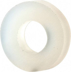 Made in USA - #5 Screw, Grade 6/6 Nylon Standard Flat Washer - 3.3mm ID x 7.24mm OD, 1.52mm Thick - All Tool & Supply