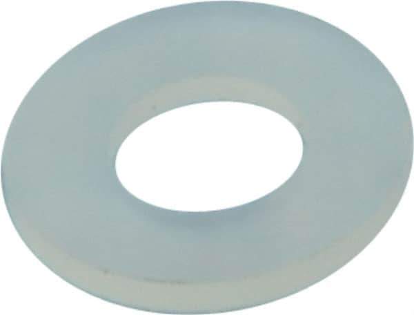 Made in USA - #6 Screw, Grade 6/6 Nylon Standard Flat Washer - 3.96mm ID x 8.13mm OD, 0.79mm Thick - All Tool & Supply