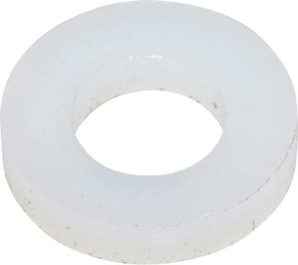 Made in USA - #6 Screw, Grade 6/6 Nylon Standard Flat Washer - 4.11mm ID x 7.92mm OD, 1.57mm Thick - All Tool & Supply