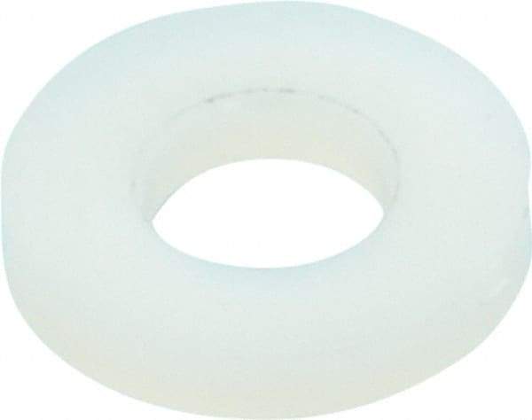 Made in USA - #8 Screw, Grade 6/6 Nylon Standard Flat Washer - 4.37mm ID x 9.53mm OD, 1.52mm Thick - All Tool & Supply