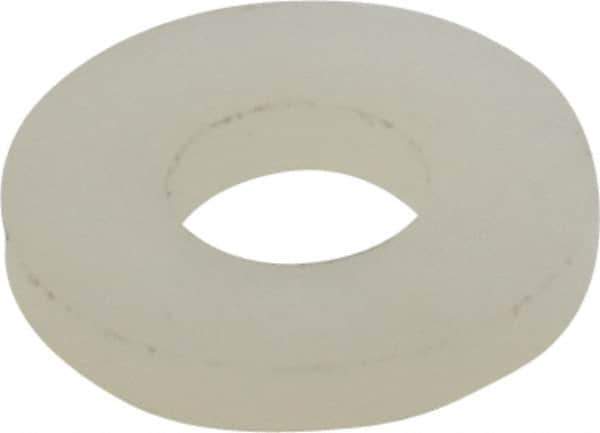 Made in USA - #8 Screw, Grade 6/6 Nylon Standard Flat Washer - 4.5mm ID x 10.36mm OD, 1.57mm Thick - All Tool & Supply