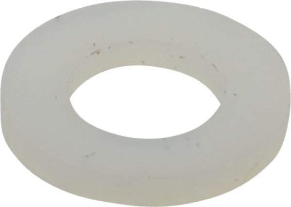 Made in USA - 1/4" Screw, Grade 6/6 Nylon Standard Flat Washer - 6.4mm ID x 11.99mm OD, 1.5mm Thick - All Tool & Supply