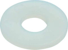 Made in USA - 1/4" Screw, Grade 6/6 Nylon Standard Flat Washer - 6.6mm ID x 17.45mm OD, 1.52mm Thick - All Tool & Supply