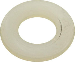 Made in USA - 3/8" Screw, Grade 6/6 Nylon Standard Flat Washer - 9.91mm ID x 19.05mm OD, 1.57mm Thick - All Tool & Supply