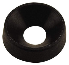 Made in USA - 4.06mm Thick, Black Oxide Finish, Nylon, Standard Countersunk Washer - 5.72mm ID x 15.47mm OD - All Tool & Supply