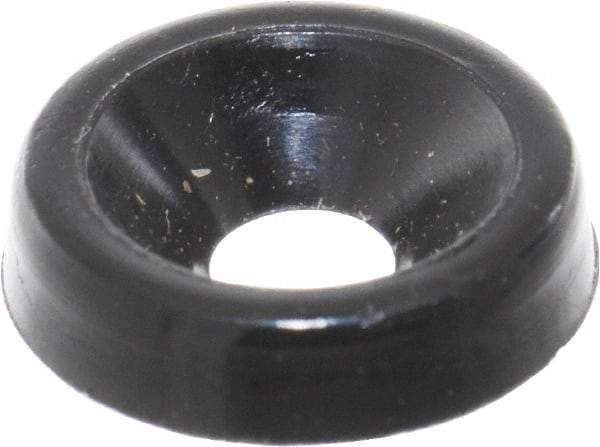 Made in USA - 2.54mm Thick, Black Oxide Finish, Nylon, Standard Countersunk Washer - 3.63mm ID x 11.1mm OD - All Tool & Supply