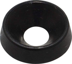 Made in USA - 3.86mm Thick, Black Oxide Finish, Nylon, Standard Countersunk Washer - 4.98mm ID x 14.61mm OD - All Tool & Supply