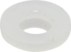 Made in USA - #6 Screw, 3/64" Shoulder Length, Nylon Shoulder Washer - Natural, 0.29" Flange Diam, 3/64" Flange Thickness, 0.14" ID, 0.17" OD - All Tool & Supply