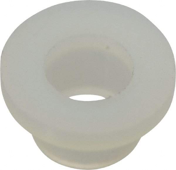 Made in USA - #10 Screw, 9/64" Shoulder Length, Nylon Shoulder Washer - Natural, 0.399" Flange Diam, 1/16" Flange Thickness, 0.2" ID, 0.26" OD - All Tool & Supply