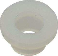 Made in USA - #10 Screw, 9/64" Shoulder Length, Nylon Shoulder Washer - Natural, 0.399" Flange Diam, 1/16" Flange Thickness, 0.2" ID, 0.26" OD - All Tool & Supply