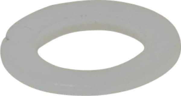 Made in USA - 3/8" Screw, 1/32" Shoulder Length, Nylon Shoulder Washer - Natural, 0.622" Flange Diam, 3/64" Flange Thickness, 0.383" ID, 0.434" OD - All Tool & Supply