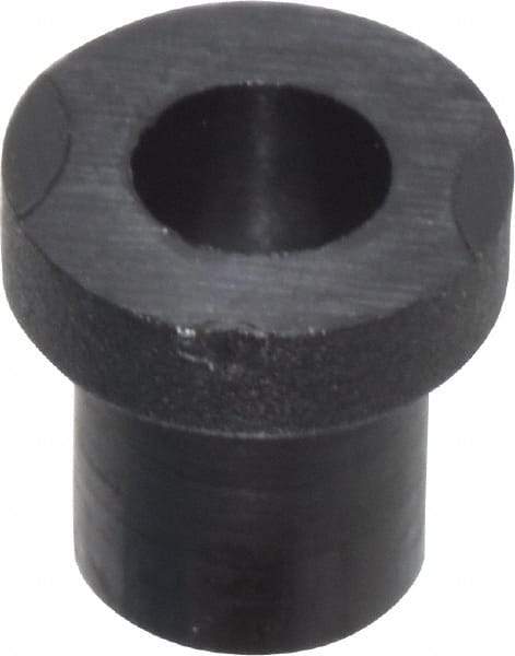 Made in USA - #2 Screw, 1/8" Shoulder Length, Nylon Shoulder Washer - Black, 0.181" Flange Diam, 3/64" Flange Thickness, 0.09" ID, 0.12" OD - All Tool & Supply