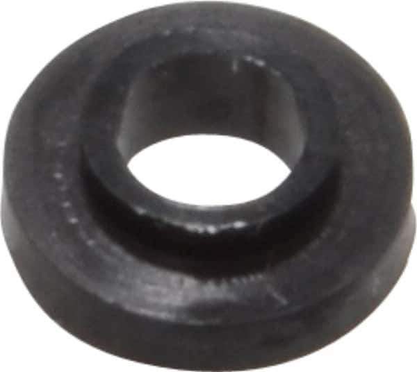 Made in USA - #4 Screw, 1/32" Shoulder Length, Nylon Shoulder Washer - Black, 0.235" Flange Diam, 3/64" Flange Thickness, 0.115" ID, 0.145" OD - All Tool & Supply